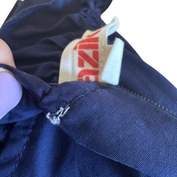 MAZIK Blue Ruffled Collar and Sleeves Tiered Mini Short Dress 100% Cotton Sz M - Picture 9 of 12